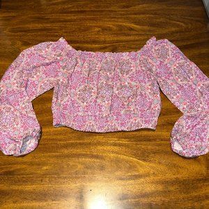 XS Cropped Blouse Top